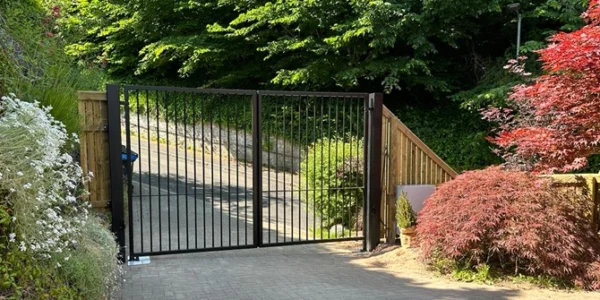 Double Leaf Metal Electric Gates In Manchester